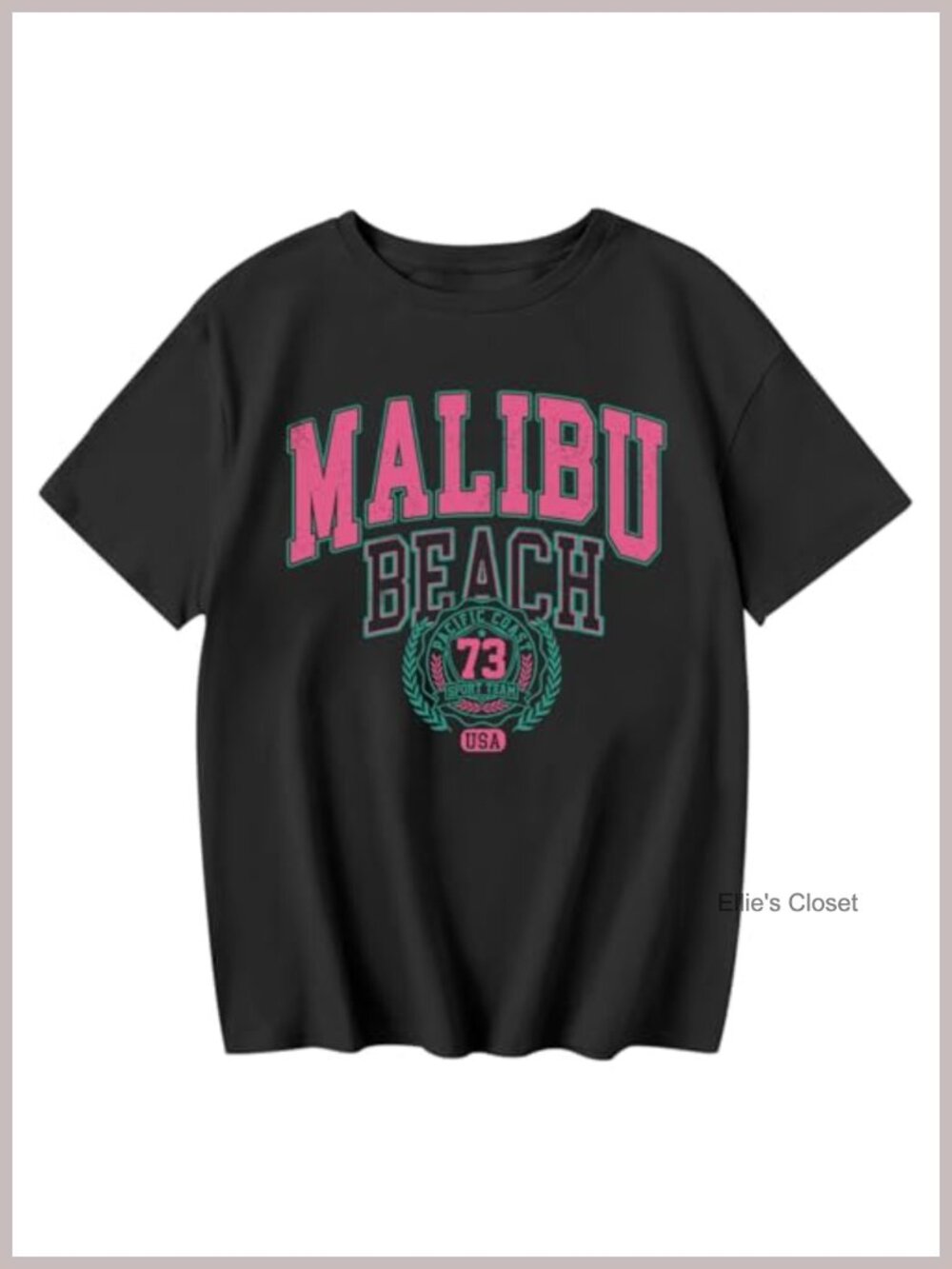 Girls Letter Graphic Tee Preppy Oversized Loose Cotton Casual Summer Top